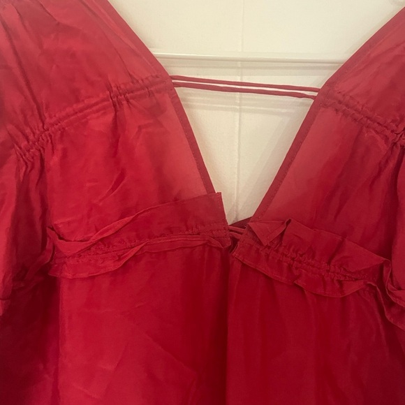 Derek Lam 10 Crosby Lane boho mini dress red tassels size 8 - Picture 7 of 11